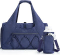 BAGSMART Gym Bag for Women, Lightweight Duffel Bag with Shoe Compartment, Weekender Bags with Wet Pocket, Workout Yoga Tote Bag for Women, Navy Blue