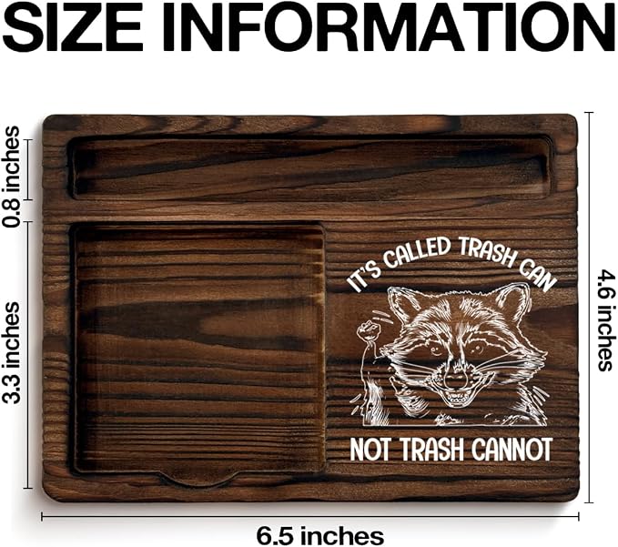 Funny Gag Gifts for Coworkers Colleagues Employees, Humor It's Called Trash Can Not Trash Cannot Raccoon Sticky Note Holder Office Decor