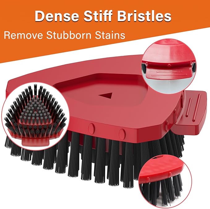 Fatmass Upgraded Spin Mop Replace Scrub Mop Brush Compatible with O Cedar 2 Tank RinseClean, Great for Kitchen, Deck, Bathroom and Shower Floor Scrubber (1 Pack)