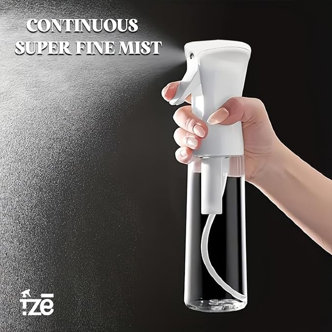 FZE® 300ml Spray Bottle Pack Of 1 - Fine Mist for Hair, Plants, Cleaning & Skincare- Continuous Spray Bottle for Gardening, Plants, Cleaning, and Misting
