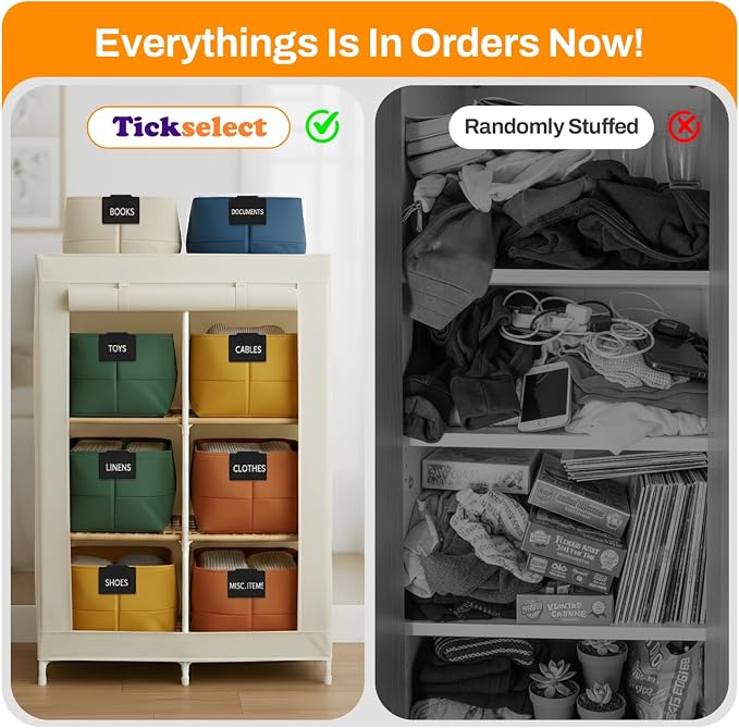 12 Pcs Basket Labels Clip on for Pantry Organization and Storage bin Labels with 2 Markers and 2 Wipe Cloths Reusable Chalk Basket Labels - Black Bin Labels Clip on Chalkboard Basket Tags