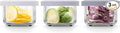 Comotomo Glass Baby Food Storage Containers, 4 oz Jars with Silicone Lids, Airtight Baby Food Prep Cups for Purees, Snacks, Daycare and Small Leftovers, Microwave and Dishwasher Safe, Set of 3