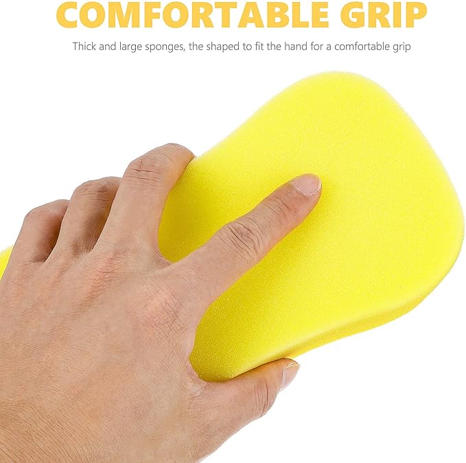 Abaodam 10pcs High Density Cleaning Sponges Multipurpose Microfibre Tools for Car Washing Home and Furniture Cleaning Easy to Use and Store Dirt Removal