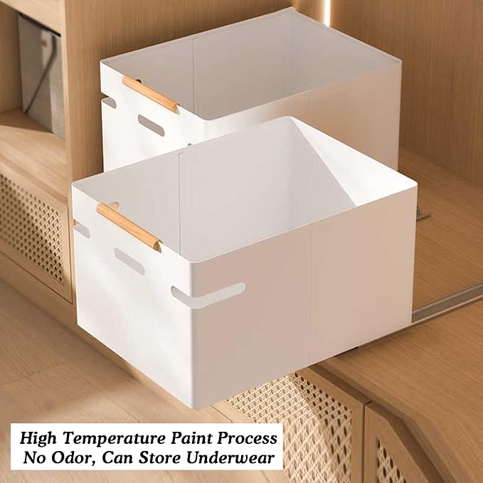 Pull Out Storage Basket,bedroom Closet Storage Racks,2-tier Stackable Storage Bins,20kg Weight Capacity,for Kitchen Bathroom Cabinets(Black,43x32x25.5cm)
