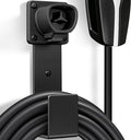 EV Charger Holder - Tesla Connector, Nozzle Holster Dock and J-Hook Combination, EV Cable Holder Wall-Mount Electric Vehicle Charger