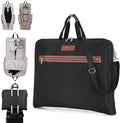 Waterproof Foldable Garment Bags for Travel, 51" Large Travel Hanging Bags for Clothes, Carry on Suit Bag with Strap for Men Women, Wrinkle Free Luggage Suit Cover for Business Trips(Brown)