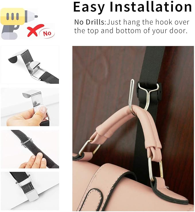 INOGIH Bag-Organizer Rack-Purse Handbag-Hanger Holder-Storage Over The Door Closet(Rack for Handbags/2 pcs Hold 20 Bags)