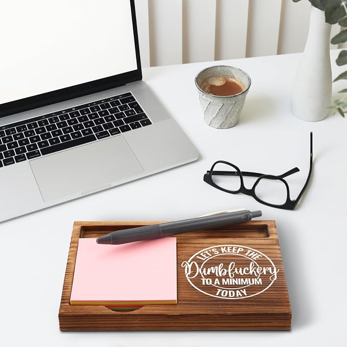Funny Sticky Note Holder, Cute Sticky Note Holder, Thank You Appreciation Gifts Friends Women Men Coworkers Office Desk Self-Stick Note Pad Holders GSH411