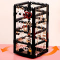 360° Rotating Jewelry Organizer Stand with 5 Layers,Acrylic Earring Holder Organizer Stand,212 Holes and 212 Grooves for Studs,Dangly Earrings,Chains,Bracelets,Necklace