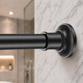 Shower Curtain Rod 30-64 Inch Tension Curtain Rod Shower Rod for Bathroom | No Drilling Tension Rod,Heavy Duty ,1.1 Inch Thick Diameter,Spring Adjustable,No Rust,Windows,Black