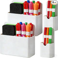 BEYGORM Magnetic Marker Holder for Whiteboard and Locker, 4 Pack Magnetic Cups for Dry Erase Markers, Pen and Pencil Organizer for Refrigerator Storage, Classroom and Office Accessories (White)
