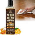 Natural Wood Polish & Conditioner with Orange Oil - Beeswax Furniture Polish and Cleaner, Oil & Wax Blend for Furniture, Cabinets, Tables, Doors & Trim, Enhances Color & Grain, Wood Care, 8 fl oz