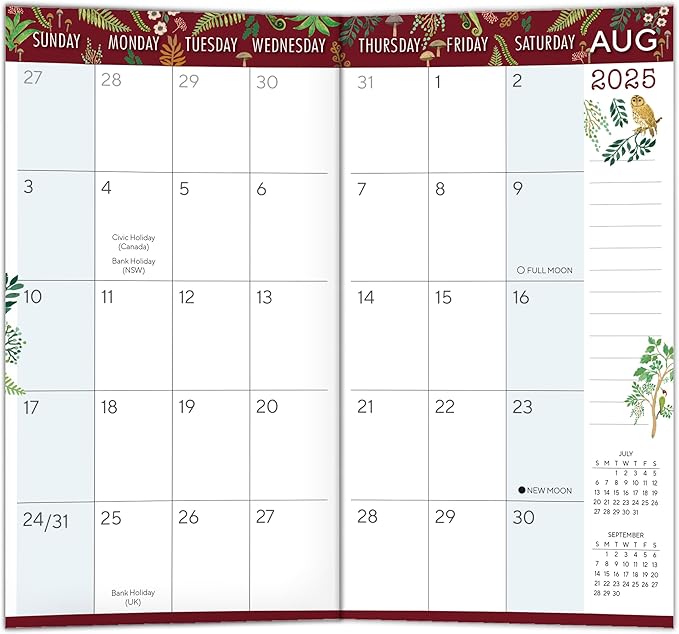 2026 Pocket Planner: 2-Year-Plus Pocket Calendar Planner (24-Month): January 2026- December 2027, Purse Size 6.5" x 3.5", Woodland Mushrooms