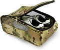 Golf Shoe Bag, Outdoor Zipper Sports Shoe Strap Bag with Air Mesh Ventilation, Durable Waterproof Golf Shoe Carry Bags with Sturdy Handle for Gym, Soccer, Running & Suitcase Packing(Green Camouflage)