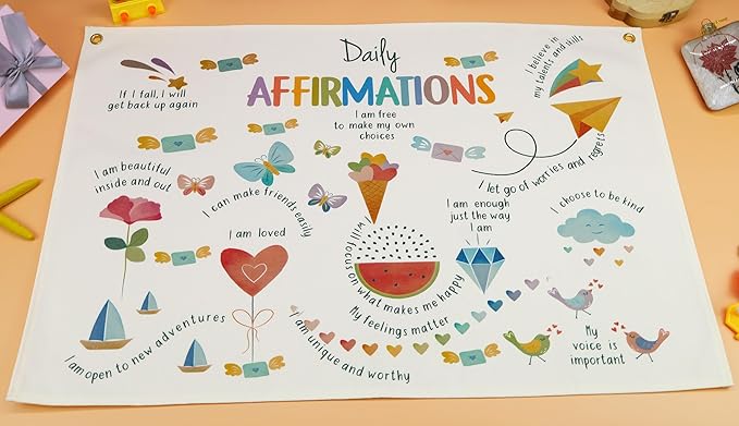 Classroom Wall Flag Decor-Teacher Gift-Inspirational Back to School Wall Banner Decor-Daily Affirmation-Hanging Canvas Banner for Classroom Teacher Office Reading Corner-28.5x20 Inches