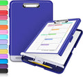 Sooez Clipboard with Storage, Clip Board 8.5 x 11 with Pen Holder, Plastic Organization Case Box for Letter Legal A4 Size Paper, Low Profile Clip, Nurses Teachers Must Haves, School & Office Supplies