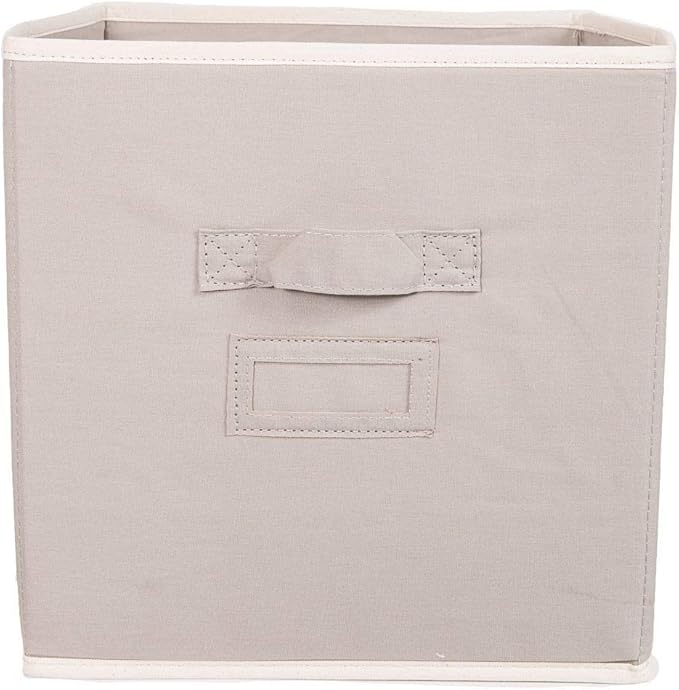 Elegant Home Fashions Open Soft Organizer Without Lid Storage bin, Beige (TYG-17059)