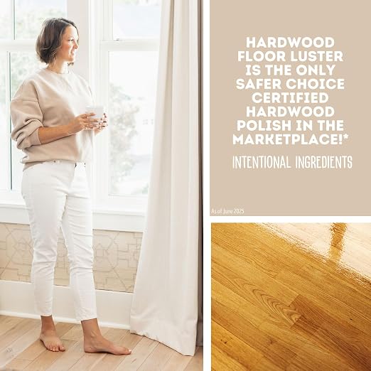 Quick Shine Hardwood Floor Luster 27 oz, Natural Looking Shine | Plant Derived Carnauba Polish, Renew & Protect, Streak & Haze Free, Non-slip, pH Neutral, No PFAS, EPA Safer Choice