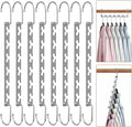 Space Saving Hangers for Clothes 8 Pack, Sturdy Metal Hangers Wardrobe Organizer, Magic Cascading Hanger, Closet Space Saver Closet Organizers and Storage