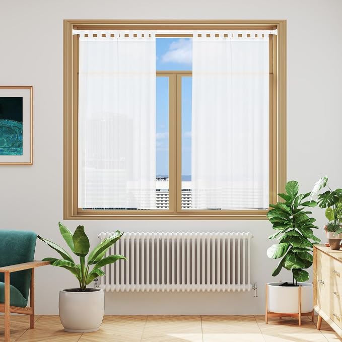 Tension Rods for Windows 30-63Inch Tension Curtain Rod White Adjustable Curtain Rod No Drilling Spring Rod for Light Shower Curtain,Doorway,Closets