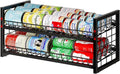 JKsmart 2-Tier Stackable Can Organizer, Extra-Long Can Holders for Pantry Storage, Adjustable Can Dispenser Holds Up to 64 Cans, 12mm Metal Frame, Super Sturdy Racks for Various Canned Food Soda