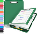 Sooez Clipboard with Storage, Clip Board 8.5 x 11 with Pen Holder, Plastic Organization Case Box for Letter Legal A4 Size Paper, Low Profile Clip, Nurses Teachers Must Haves, School & Office Supplies