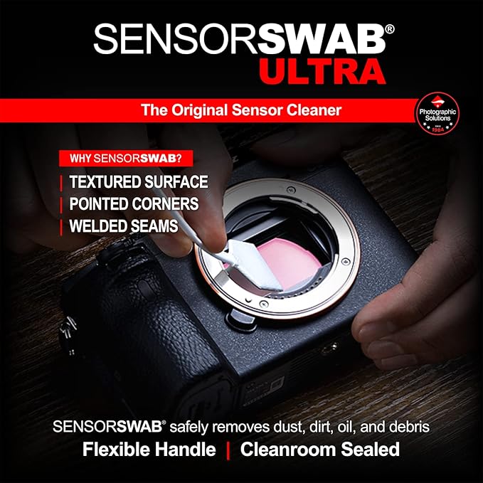Photographic Solutions Digital Survival Kit - Type-2 (17mm) Sensor Swabs, PEC-PAD Photo Wipes, E-Wipe Packet, Eclipse Optic Cleaning Fluid - Camera Cleaning Kit with Travel Bag