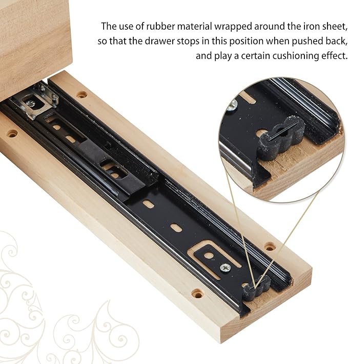 Fully Assembled Drawer Wood Pull Out Tray Drawer Box Kitchen Cabinet Organizer, Cabinet Slide Out Shelve, Wooden Pull-Out Shelf (9" W×10" D×3" H)