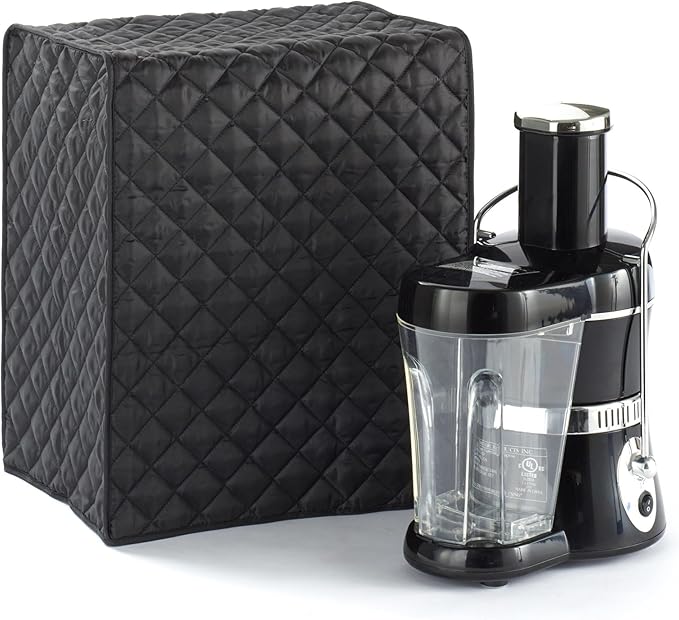 Covermates Keepsakes Jucier Cover – Quilted Appliance Protector for Citrus Reamers – Dust & Stain Resistant, Washable Slip‑On Design for Countertop Storage, Black