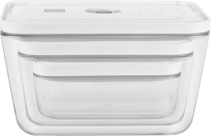 Zwilling J. A. Henckels Fresh Save 36803-003 Fresh & Save Vacuum Glass Containers, Set of 3 Sizes, Airtight, Heat-resistant Glass Storage Containers