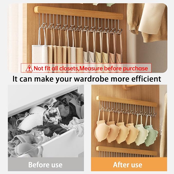 2 pack 16.2 inch valet rods for closets, extendable and pull-out wardrobe pole for belt hangers,tie hangers,bra organizer, closet extender hanging rod with 12 metal hooks, closet valet rod slide out