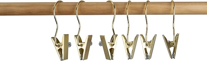 Boot Hangers 4.5" Metal Outfit Hanger Gold Hanging Clips for Gloves Shoes Laundry Hooks Hair Extension Wigs Clips Portable Home Travel Hangers for Hat, Towels, Bras, Socks 12Pack