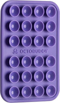 OCTOBUDDY Classic - Silicone Suction Phone Case Adhesive Mount - Hands-Free, Strong Grip Holder for Selfies & Videos - iPhone & Android Compatible - 2.25″ x 3.25″, Wisteria