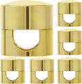 SmallCat 6 Sets Charger Holders for Cords, Gold Adjustable Cable Anchor Holders, Adhesive Metal Cord Clips, Cable Management Wire Organizers for Desk, Office, Nightstand