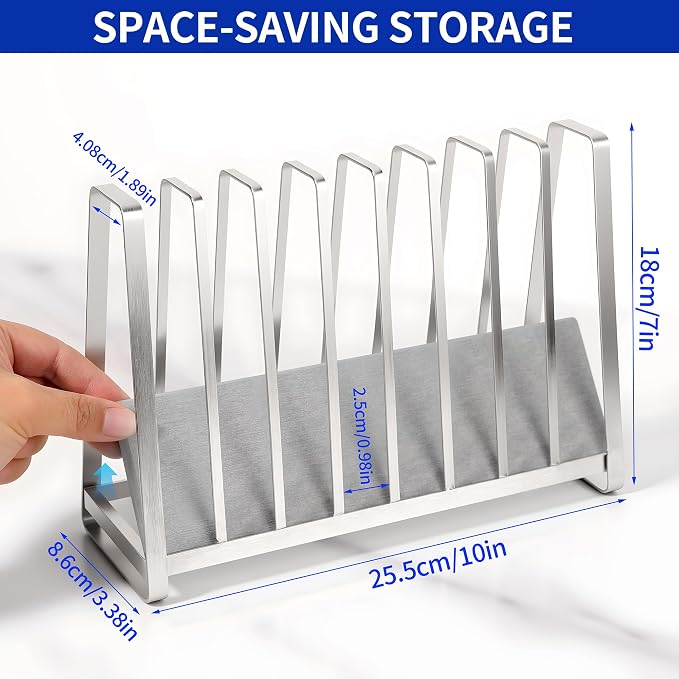 YIGII - Reusable Bag Drying Rack - Built in Quikly Dry Diatomite Stone Tray, Kitchen Drying Rack for Ziplock/Sandwich Storage Bags, Plastic Bag Drying Rack, Silver