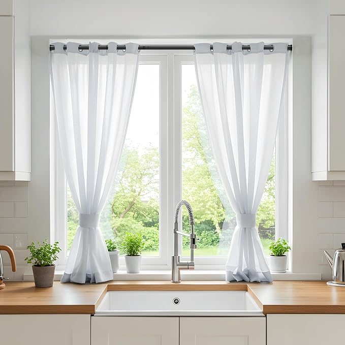 1PCS Spring Tension Curtain Rods 32 to 72 Inch Black Tension Rod Spring Tension Rod long Curtain Rod Tension Adjustable Curtain Rods for Kitchen