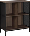 OSP Home Furnishings Ace Contemporary Modern Storage Bookcase with Shelves, 2- Shelves, 4 Cubes, Ozark Ash Finish