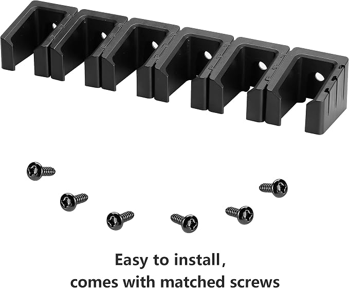 Adoreal Magnetic ABS 6 Standard Double Stack Mag Rack Wall Mount, Wall Magazine Display, Detachable Wall Mags Storage Organization System, Precision Fit Glock 17, 19, 26, 31, 32, 33, 34 Mags