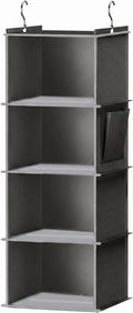 Hanging Closet Organizer, Foldable Shelves, Grey (4)