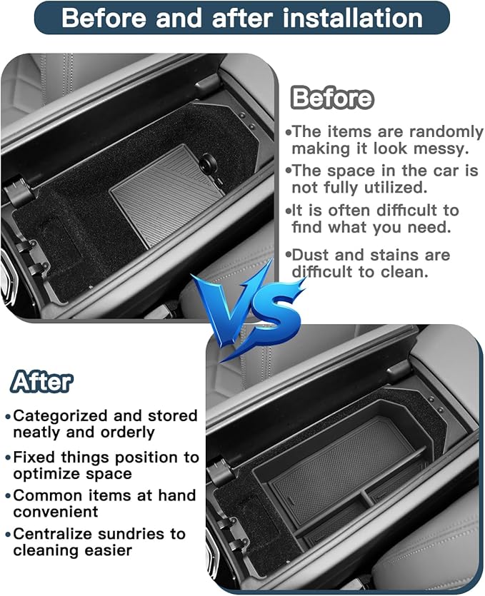 Ruiya 530i/530i xDrive/540i xDrive/550e xDrive/i5 Center Console Organizer for 2026 BMW 5 Sedans Accessories Armrest Console Organizer Compatible with 2024 2025 2026 BMW 5-Series G60