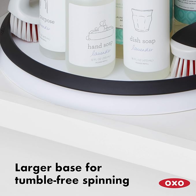 OXO Good Grips Lazy Susan Turntable, 16-Inch | White | Pack of 2