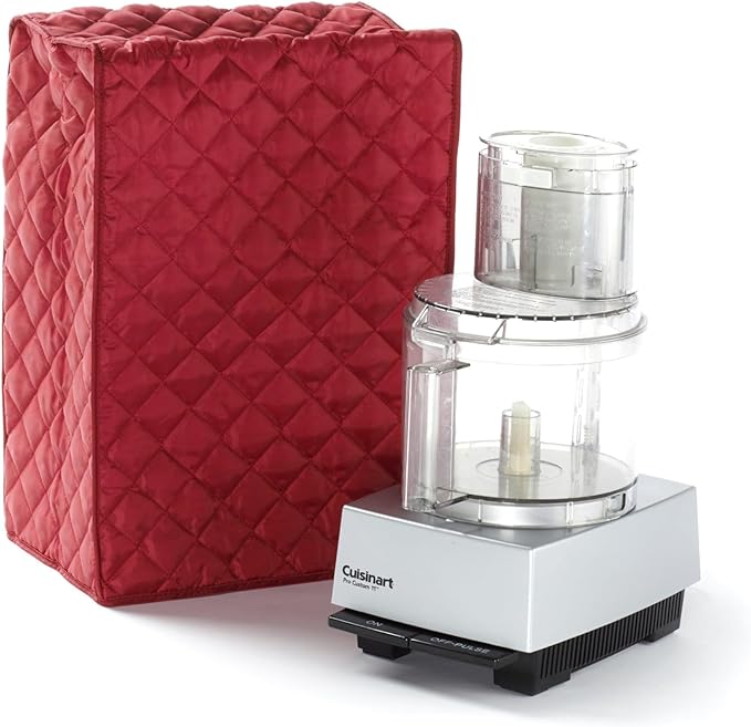 Covermates Keepsakes Blender Cover – Quilted Appliance Protector for Food Processors – Dust & Stain Resistant, Washable Slip‑On Design for Countertop Storage, Red