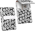 2Pack Leather Stainless Steel Business Card Holder, Metal Slim Business Card Case for Women or Men, Pocket Business Card Carrier with Prints, Magnetic Closure, RFID Blocking