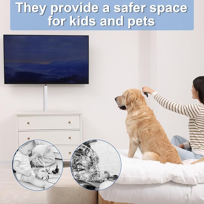 94.5in Cord Hider Kit, Cord Covers for Wires on Wall, Cable Hider Cord Organizer, Wire Hiders for TV on Wall, Cord Concealer, Cable Cover Wall Wire Management, 6X L15.7 W0.96 H0.58in, White