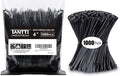 Zip Ties 4 inch, Small Zip Ties with 18 lb Tensile Strength, Black, 1000 Pack, by Tantti Supply