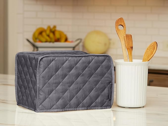 Covermates Keepsakes Air Fryer Cover – Quilted Deep Fryer Appliance Protector for Kitchen Counter Storage – Dust & Stain Resistant – Washable Slip-On Design, Slate