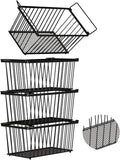 Enhanced Leak-Proof Bottom - Freezer Organizer Bins ，4 Pack Stackable Deep Freezer Organizer Bins for 7 Cu.FT Small Chest Freezer，organization and storage，pantry organizers(4 Pack-black)