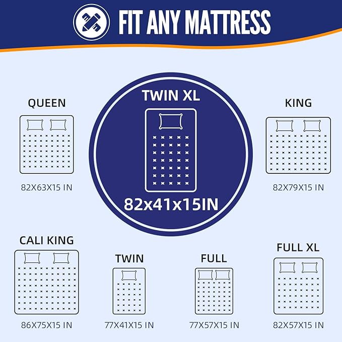 BAGAIL Mattress Bags for Moving, Mattress Covers with Heavy Duty Handles, Reusable Mattress Storage Bag for Moving Supplies(Navy, Twin XL)