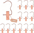 4.5 Inch Metal Boots Hanger, Rose Gold Clip Hangers for Shoes, Gloves, Hair Extensions, Wigs, Clothing Accessories, 12 Pack