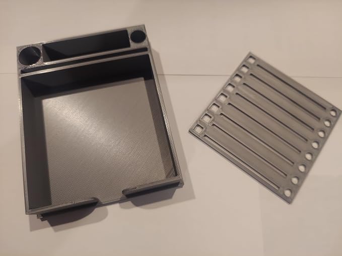 Sticky Note Holder w/Stencil (Gray)